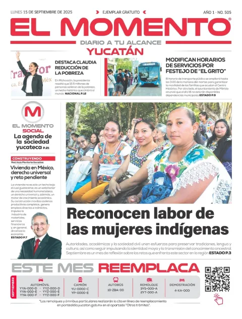 Portada de El Momento Yucatan