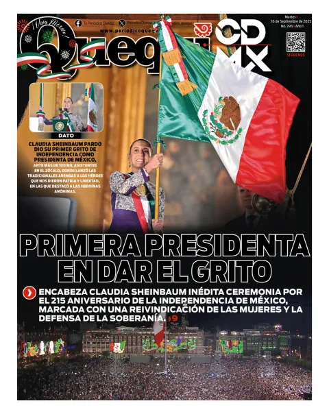 Portada de Quequi CDMX del martes, 16 de septiembre de 2025