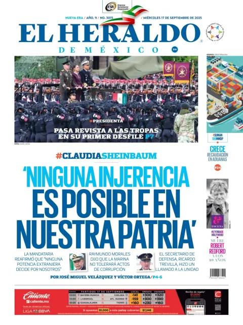 Portada de El Heraldo de Mexico