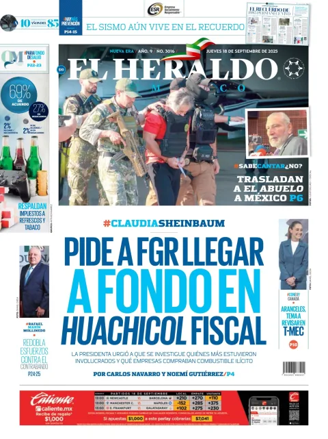 Portada de El Heraldo de Mexico