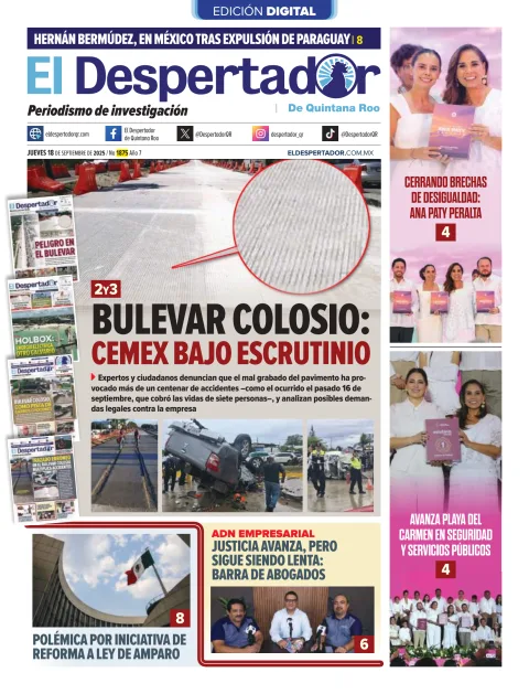 Portada de El Despertador de Quintana Roo