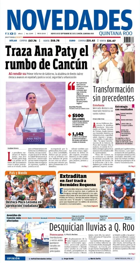 Portada de Novedades Quintana Roo