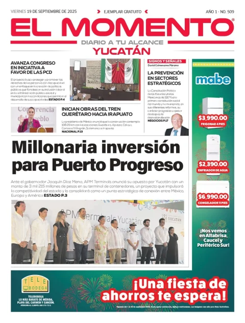 Portada de El Momento Yucatan