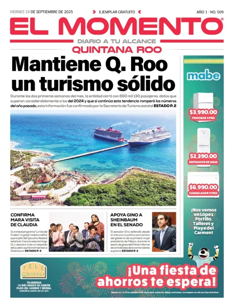 Portada de El Momento Quintana Roo