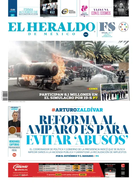 Portada de El Heraldo de Mexico