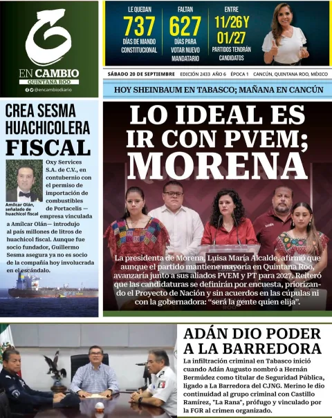 Portada de En Cambio - Quintana Roo (portada)