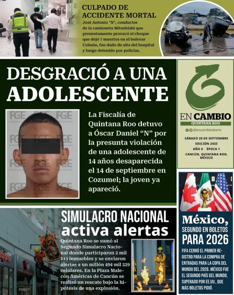 Portada de En Cambio - Quintana Roo (contraportada)
