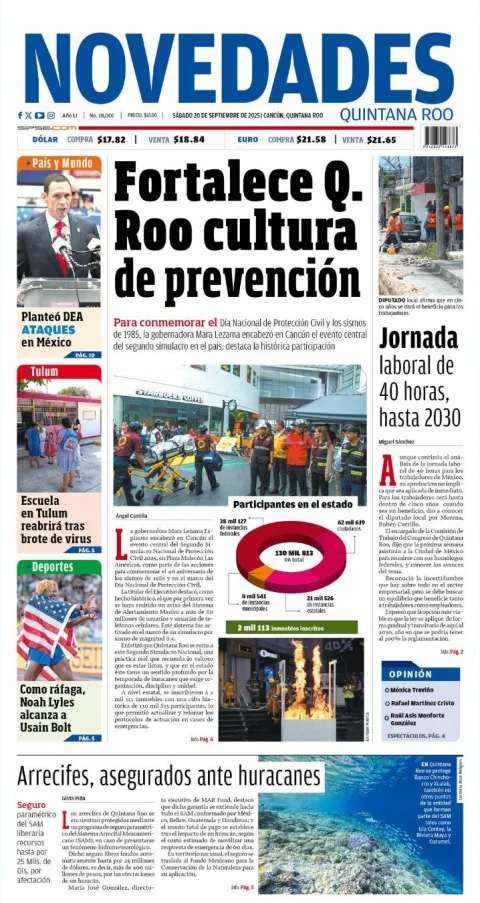 Portada de Novedades Quintana Roo