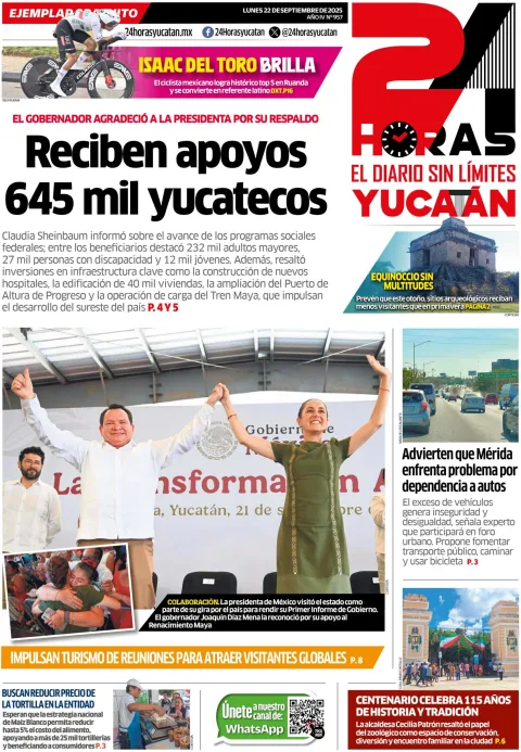 Portada de 24 Horas Yucatan