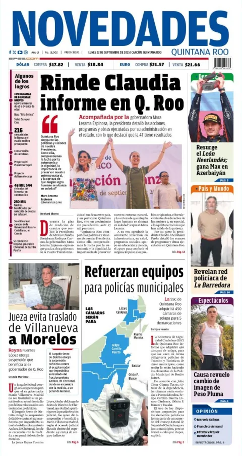 Portada de Novedades Quintana Roo