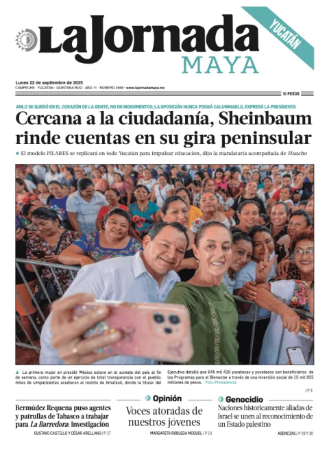 Portada de La Jornada Maya Yucatán