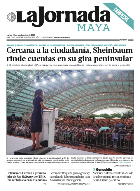 Portada de La Jornada Maya Campeche