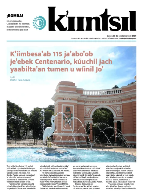 Portada de La Jornada - Kiintsil del lunes, 22 de septiembre de 2025