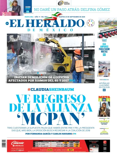 Portada de El Heraldo de Mexico