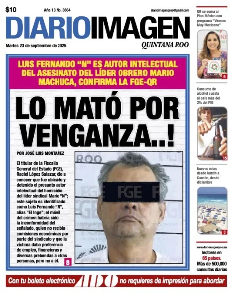 Portada de Diario Imagen Quintana Roo