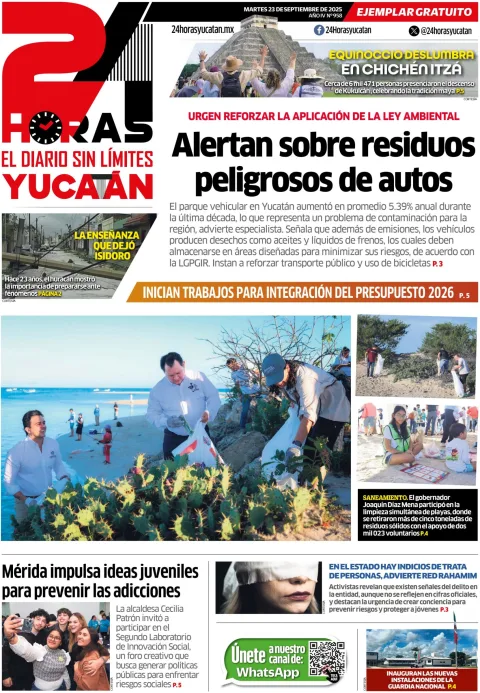 Portada de 24 Horas Yucatan