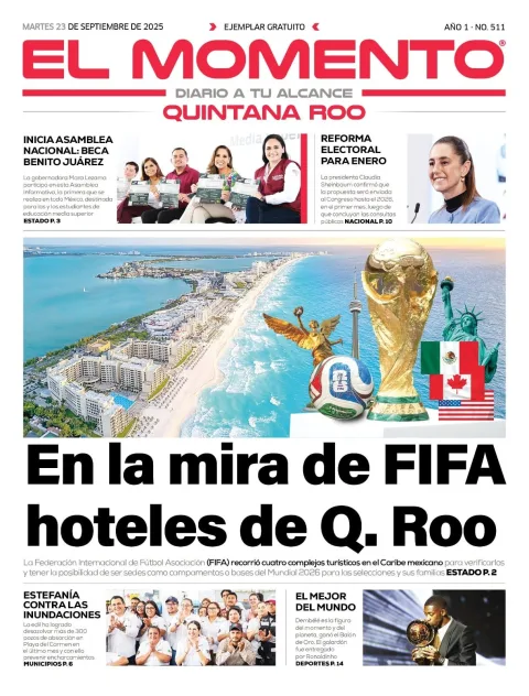 Portada de El Momento Quintana Roo