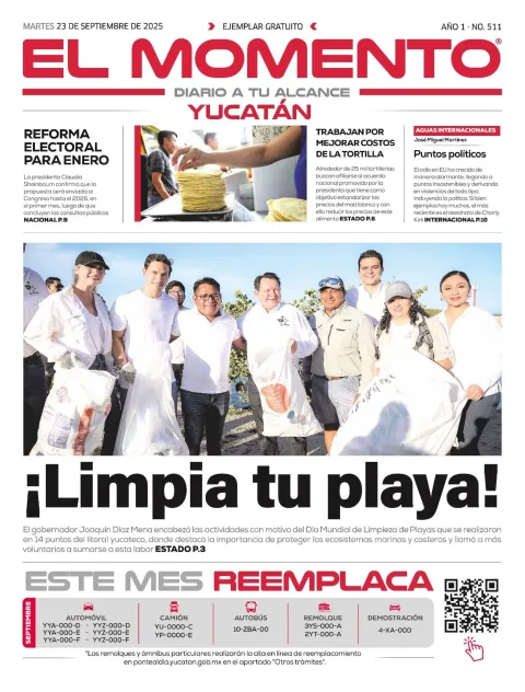 Portada de El Momento Yucatan