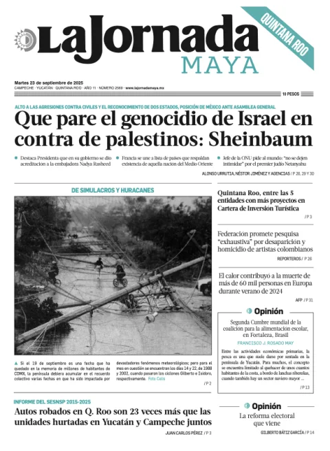 Portada de La Jornada Maya Quintana Roo