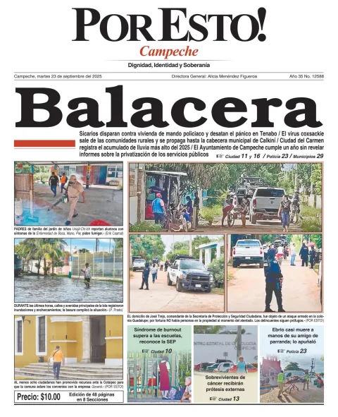 Portada de Por Esto (campeche) del martes, 23 de septiembre de 2025