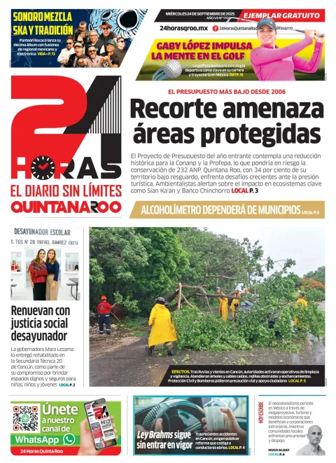 Portada de 24 Horas Quintana Roo
