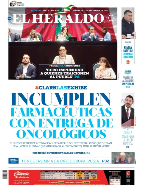 Portada de El Heraldo de Mexico