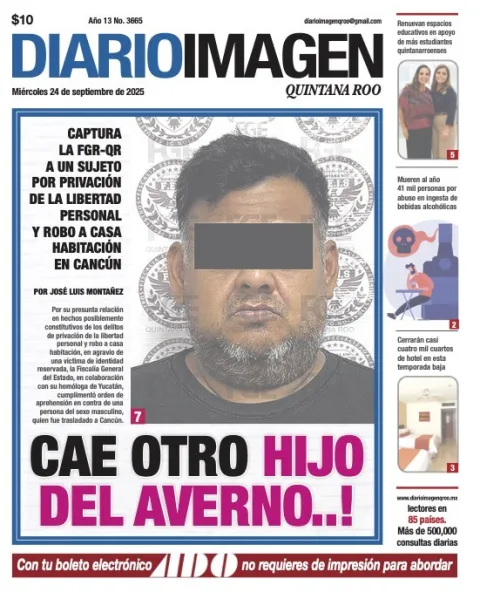 Portada de Diario Imagen Quintana Roo