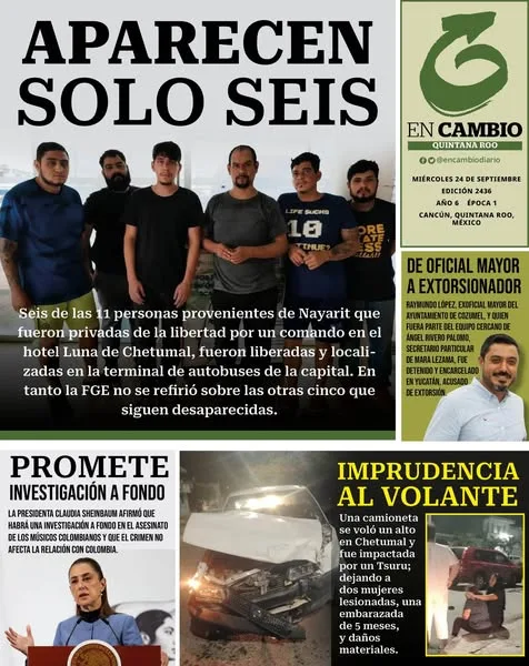 Portada de En Cambio - Quintana Roo (contraportada)