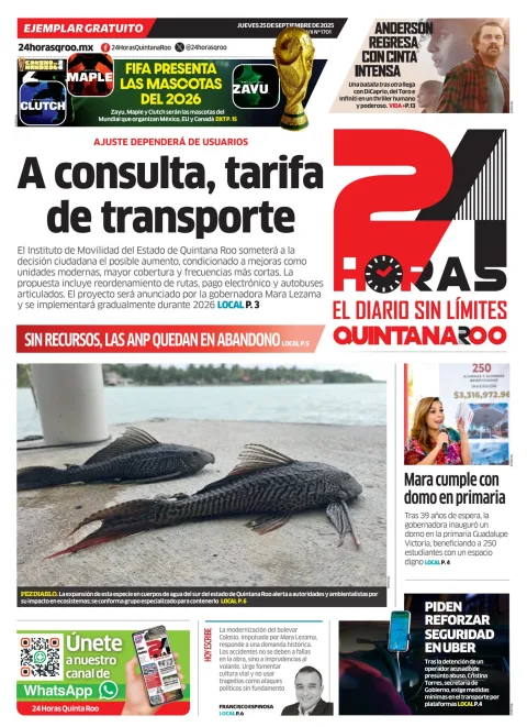 Portada de 24 Horas Quintana Roo