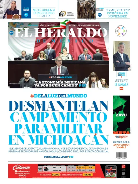 Portada de El Heraldo de Mexico