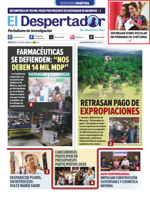 Portada de El Despertador de Quintana Roo