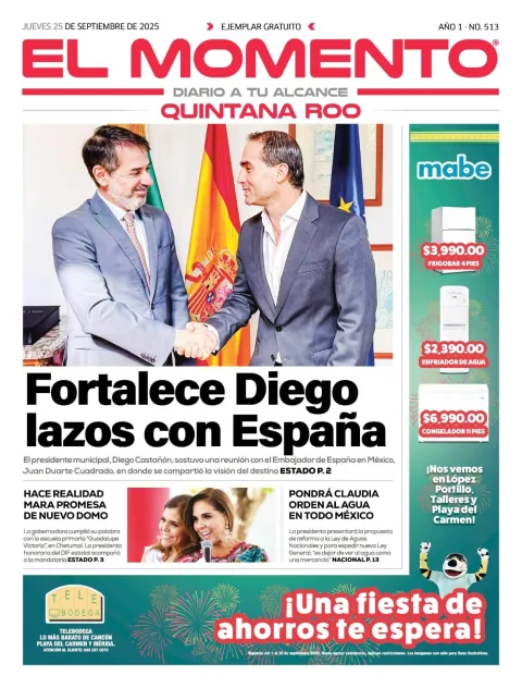 Portada de El Momento Quintana Roo
