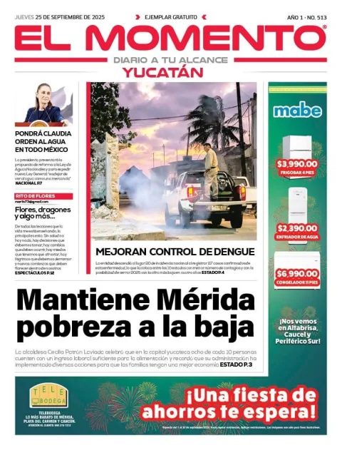 Portada de El Momento Yucatan