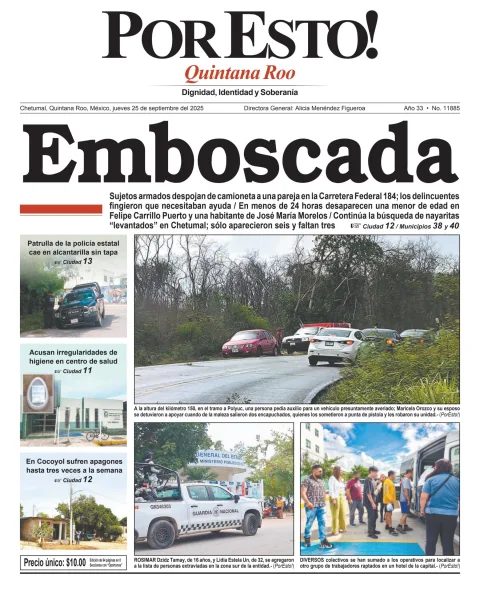 Portada de Por Esto (quintana Roo Chetumal)