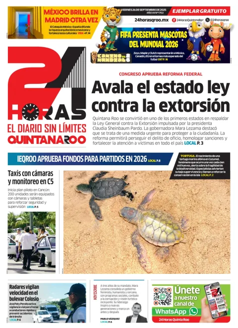 Portada de 24 Horas Quintana Roo