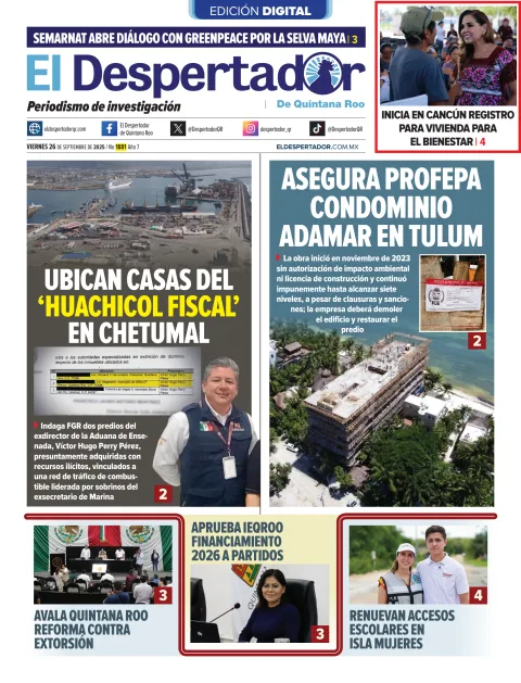 Portada de El Despertador de Quintana Roo