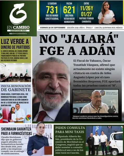 Portada de En Cambio - Quintana Roo (portada)