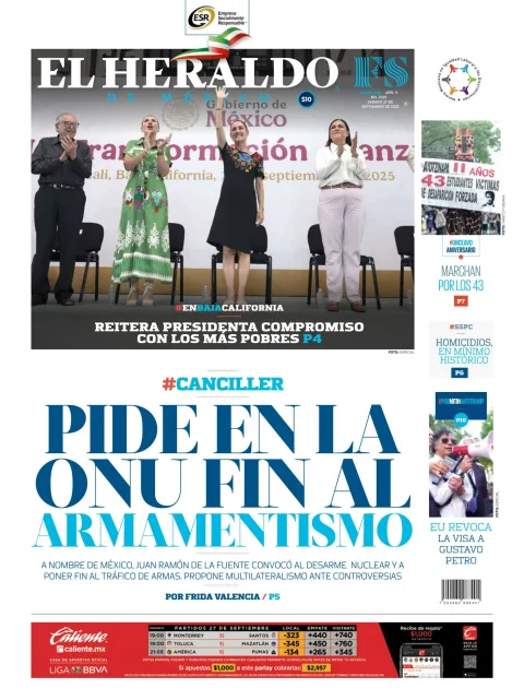 Portada de El Heraldo de Mexico