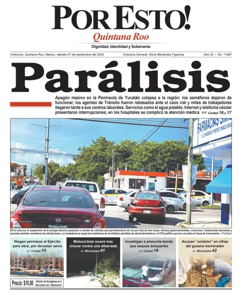Portada de Por Esto (quintana Roo Chetumal)