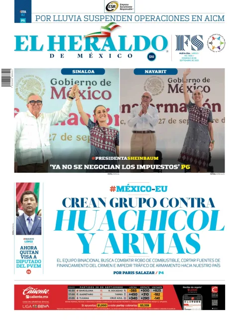 Portada de El Heraldo de Mexico