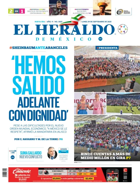 Portada de El Heraldo de Mexico