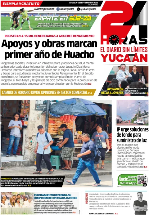 Portada de 24 Horas Yucatan