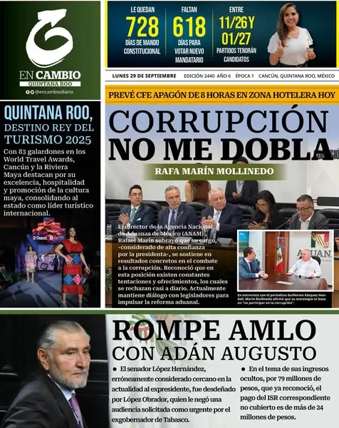 Portada de En Cambio - Quintana Roo (portada)