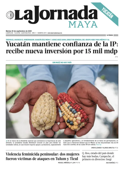 Portada de La Jornada Maya Yucatán