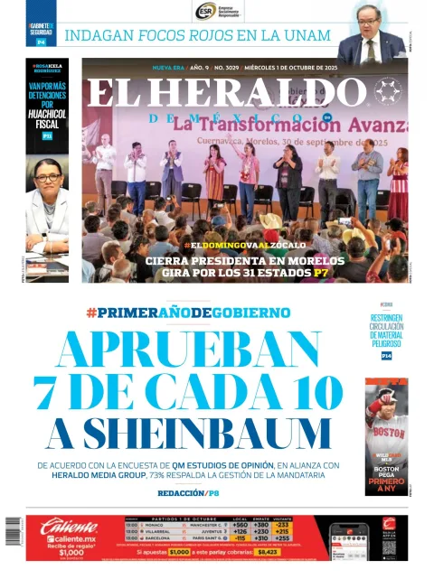 Portada de El Heraldo de Mexico