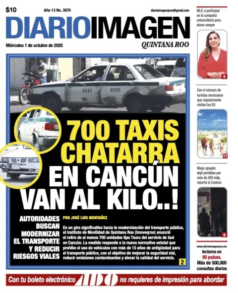 Portada de Diario Imagen Quintana Roo