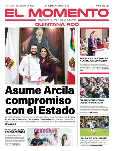 Portada de El Momento Quintana Roo