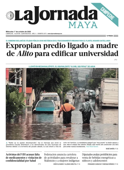 Portada de La Jornada Maya Campeche del miércoles, 1 de octubre de 2025