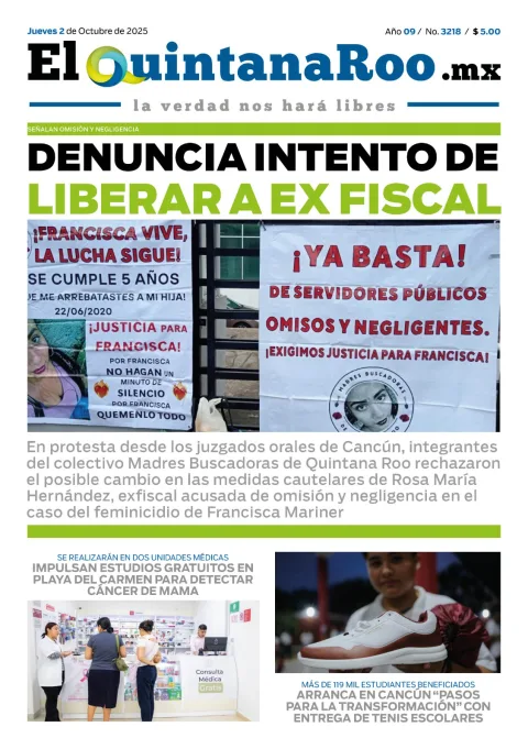 Portada de El Quintana Roo (portada)