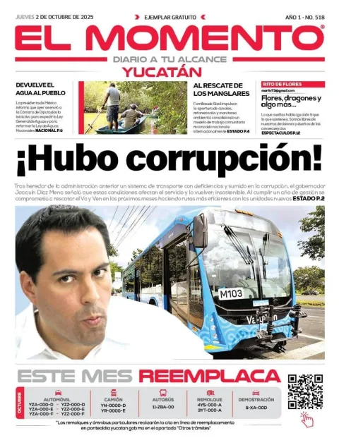 Portada de El Momento Yucatan